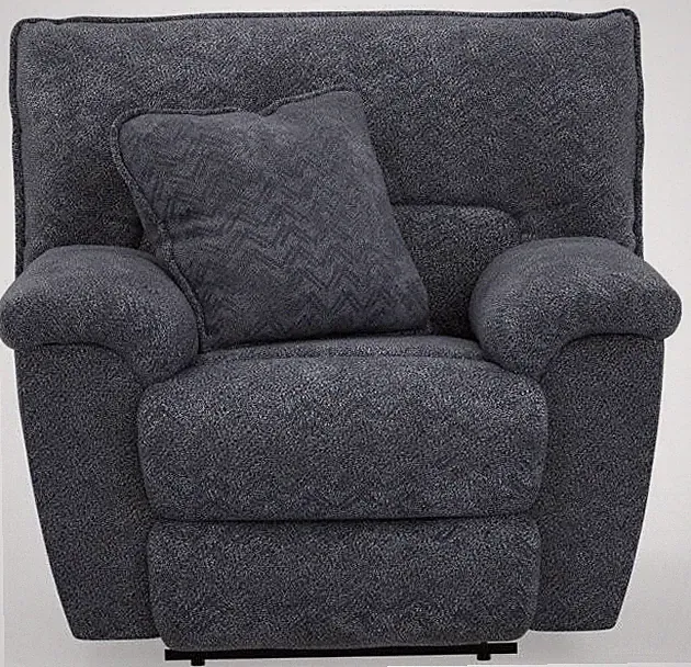 Catnapper Paxon Power Headrest Deep Seat Lay Flat Recliner-Smoke