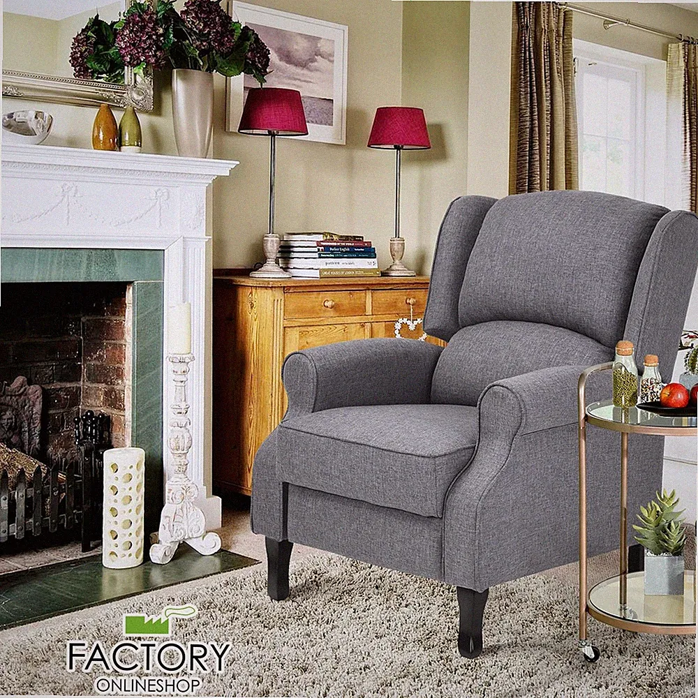 Manual Recline Accent Chair Armrest Reclining Single Sofa Couch Lounger Footrest