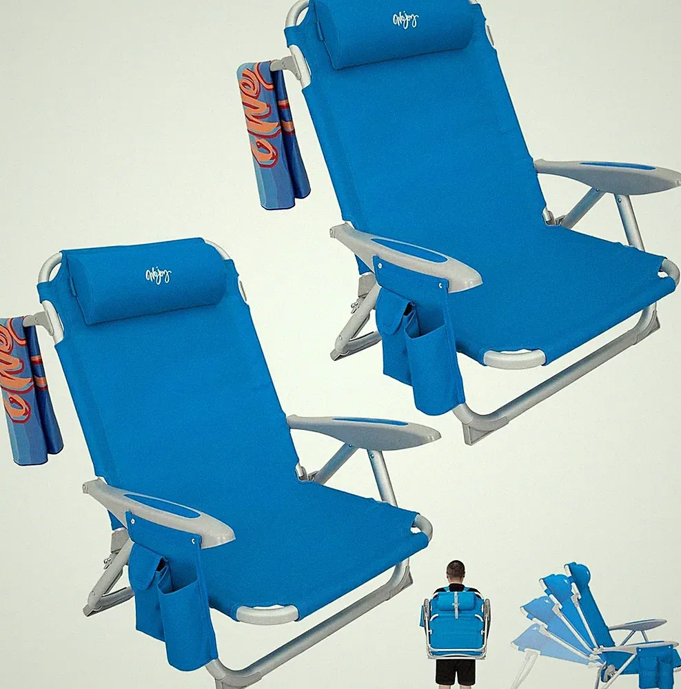 #WEJOY Beach Chair for Adults, Reclining Adjustable Position,Lay Flat Lightweigh