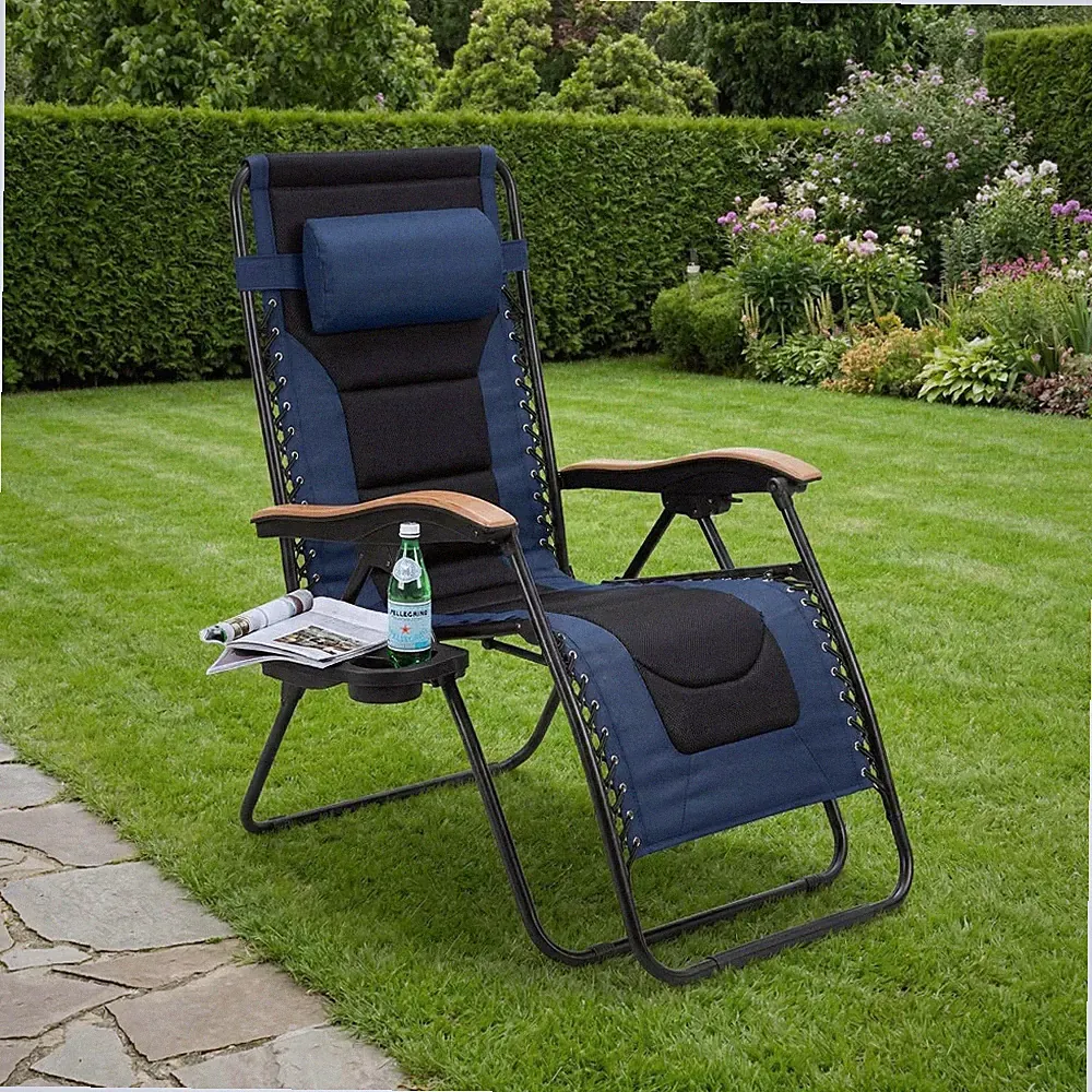 Zero Gravity Chair 30" Recliner w/ Cup Holder, Portable Folding, 400 lb Capacity